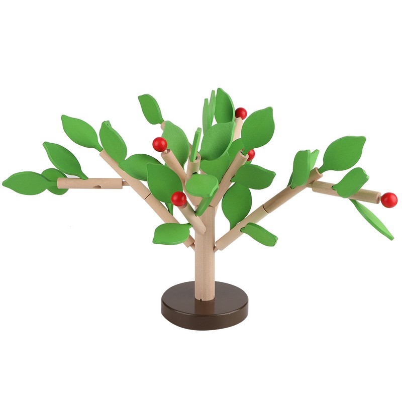 Wood Building Blocks Tree Set DIY Puzzle 3D Wooden Assembled
