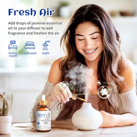 HIQILI Jasmine Essential Oil, for Diffuser, Hair, Skin, Perfume Making