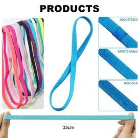 FunnAura 7PCS Boys Headband for Kids, Non Slip Sports Elastic Football Hairbands, Sweat Bands for Women Men Running