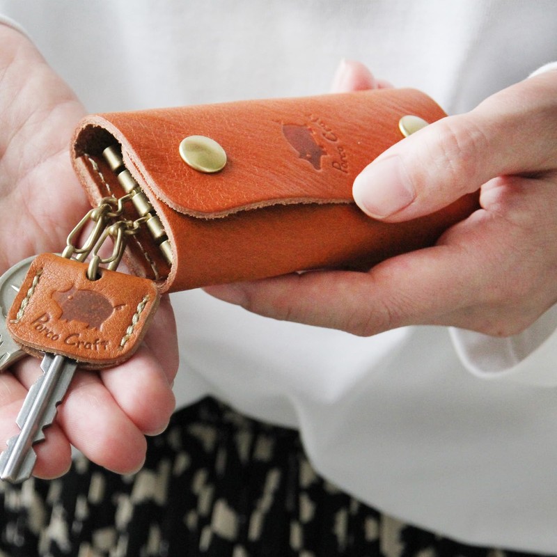 Polcolosso Double Hook Key Case, Original Tochigi Leather, Made in