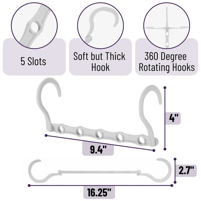 Mr. Pen- Space Saving Hangers for Clothes, 24 pcs, White,