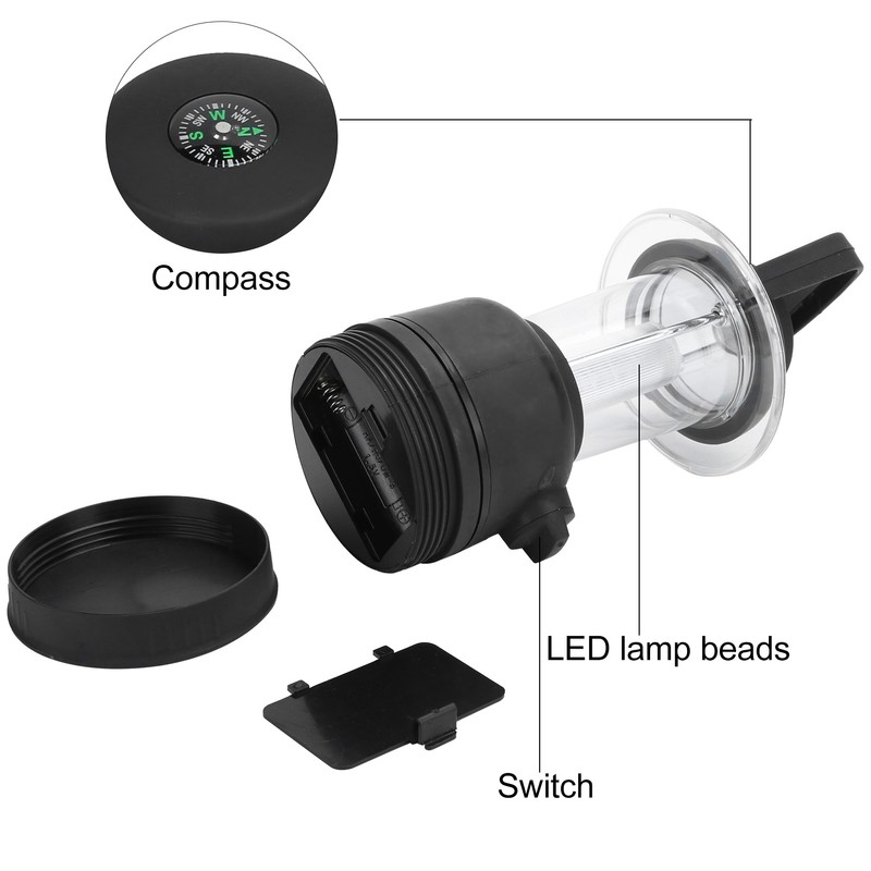 2Pcs COB LED Camping Lamp Portable Night Light with Compass