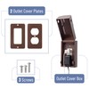 Bates - Baby Safety Outlet Cover Box, Brown, Outlet Covers