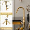 FORIOUS Gold Kitchen Faucet with Pull Down Sprayer, Brushed Brass