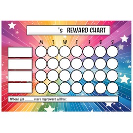 LA PUCCINA Reward Chart for Children with Gold Star Stickers (Pack of 4)