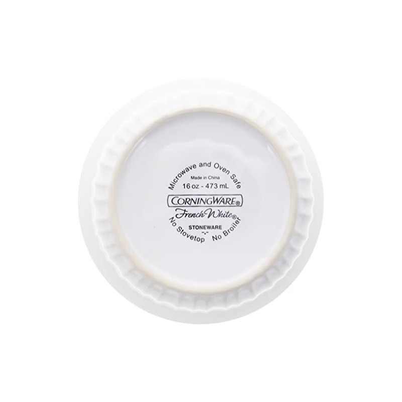 CorningWare FS16 16 oz/ 473mL Round French White Casserole Dish