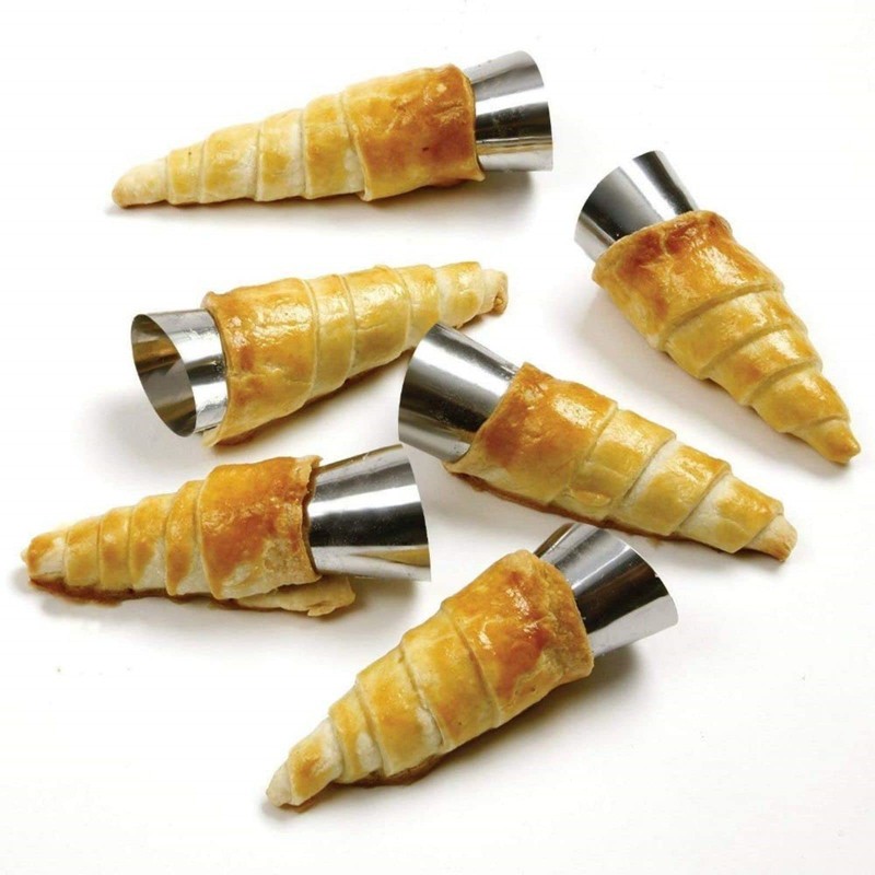 Joyeee 10 Pack Cream Horn Molds - Small & Large,