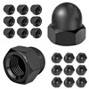 Qrity 20 Pcs Acorn Cap Nuts, M3 Black Carbon Steel