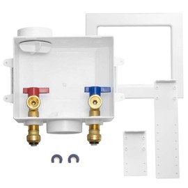 Seelink Washing Machine Outlet Box, Center Drain/Side Drain, 1/2 Inch Push-Fit Inlet x 3/4 Inch MHT Outlet Connection, Laundry Washer Valve Outlet Box (Pack of 2)