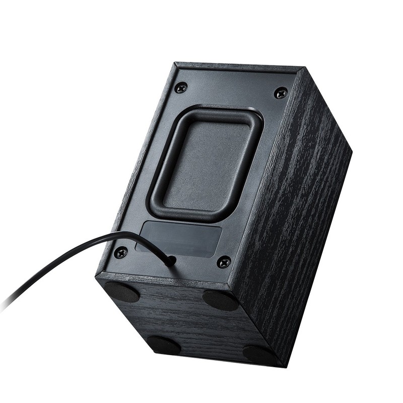 サンワサプライ USBスピーカー 木製キャビネット パッシブラジエーター搭載 ブラック MM-SPU7BK