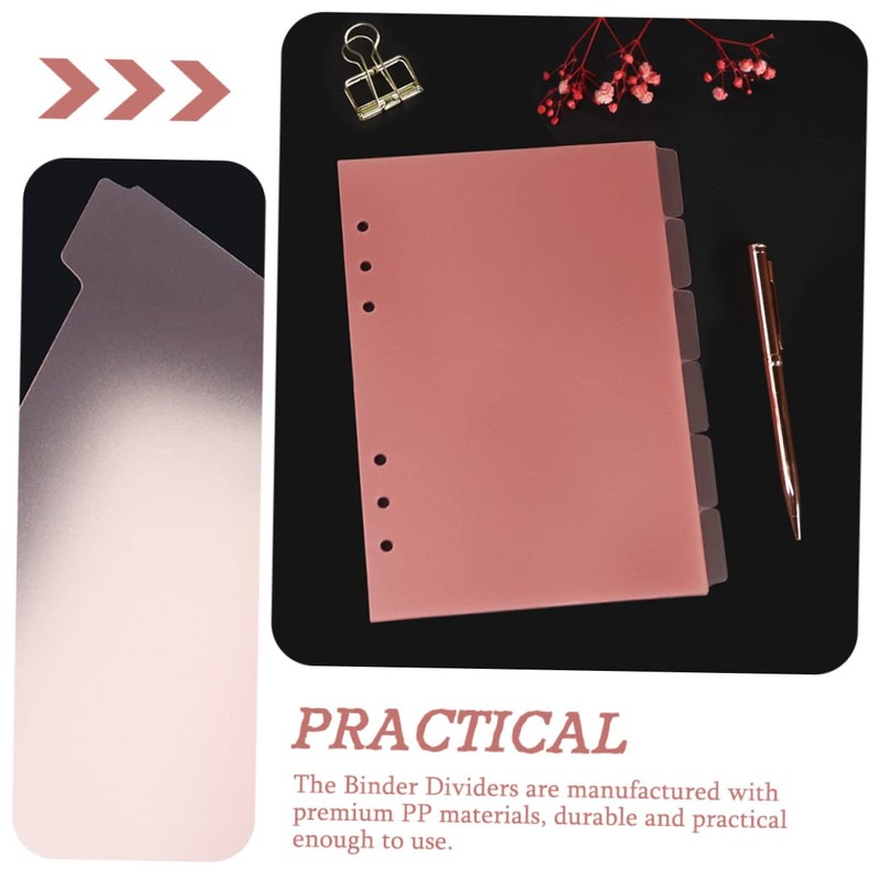 HOODANCOS 6pcs Notebook Separated Pages Planner Inserts Notepad Tabs Recipe