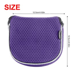Andux Mesh Heel-Shafted Mallet Putter Cover Golf Putter Head Covers Purple, Square MT/TG14