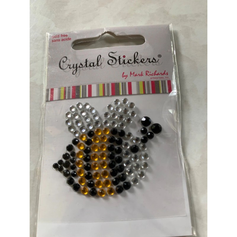 CRYSTAL STICKERS GEMSTONES MULTI-SIZE BUMBLE BEE BUZZING BEE BUMBLE BEE