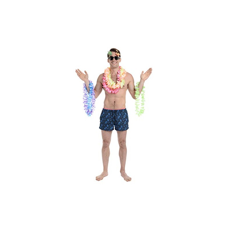 Zac's Alter Ego Hawaiian Beach Bright Hula Lei Garlands -
