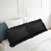 PiccoCasa Brushed Ruffle Pillowcases 2 Pack, Soft Breathable Pillow Covers