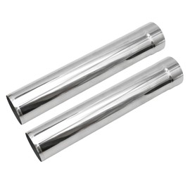 Hoypeyfiy 2.36'' Stove Pipe, 2PCS Lengthen Straight Chimney, Stainless Steel Flue for Stove Exhaust