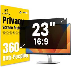 F FORITO 23 Inch 16:9 360°Privacy Screen Protector for Computer Monitor, Removable Eye Protection Anti Blue Light Anti Glare Computer Screen Privacy Shield for 23" Widescreen Monitors