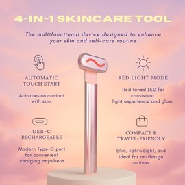 Sky Bliss 4-in-1 Skin Care Tool – Red Light Glow & Massage Enhancer