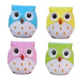 Operitacx Owl Pencil Sharpener, Electric Sharpener, Manual Pencil Sharpener, Electric Pencil Sharpener, Manual Pencil Sharpener, Double Hole Sharpener, Cartoon Animal, Pack of 24