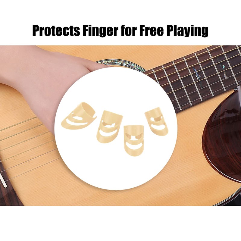 Guitar Picks, 4Pcs Thumb Picks Finger Pick Pack Guitar Finger