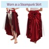 BLESSUME Victorian Ruffle Bustle Skirt/Cape (Red)