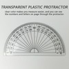 10Pcs Clear Measurement Protractor Useful Math Plastic Protractor Durable 180
