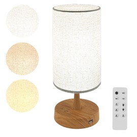 10000 Lux SAD Lamp, Light Therapy Lamp with 360° Effective Field, 3 Color Temperatures, 4 Brightness Levels, Timer & Memory, Remote Control, Natural Linen Shade, UV-Free Sun Light for Home/Office