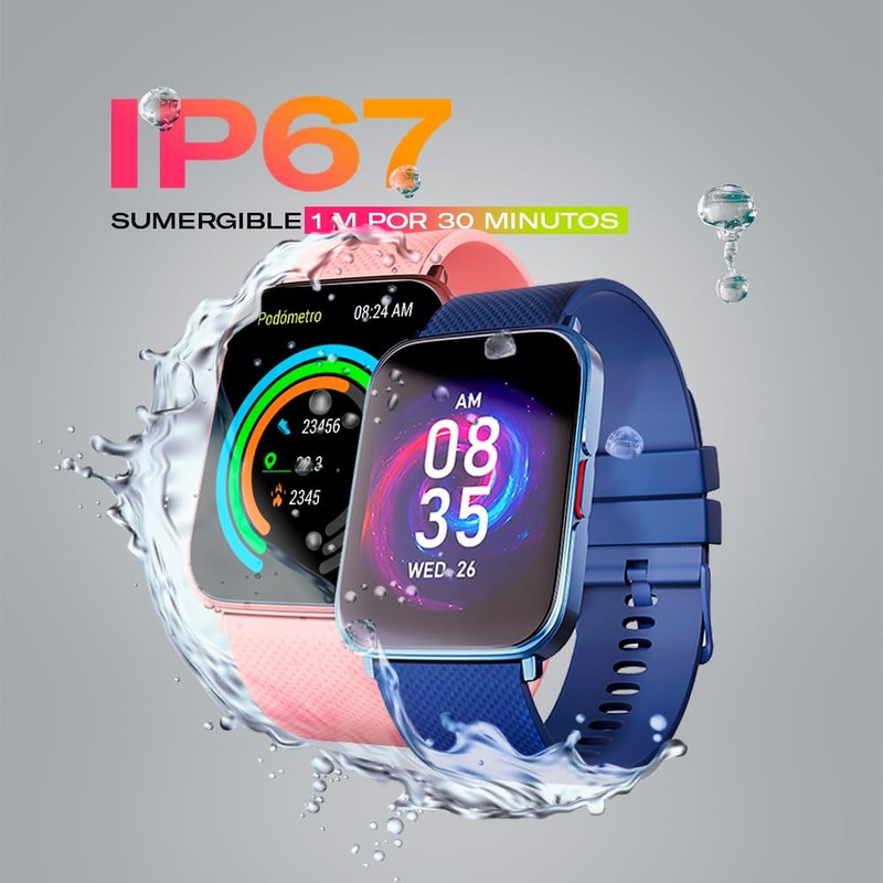 STF Smartwatch Kronos Optimum Certificación IP67 Sumergible para Deportes acuáticos