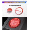 SCUARI Car Push Start Button Cover,Alloy Start Button Decorative Cover