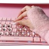 100 Pcs Glass Silicone Nail Art Typing Stickers, Clear Glass