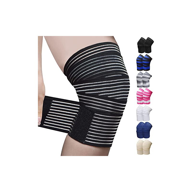 2 x Extra Long Elastic Knee Pads for Legs, Calves