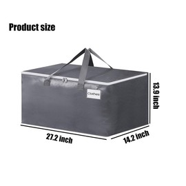 Travel luggage storage bag, large heavy-duty storage bag, foldable mobile equipment saves space, with a storage capacity of 93L and a 2-piece set in gray