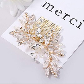 FaFaVila Wedding Hair Comb Rhinestones Crystal Vintage Bridal Hair Clips Combs for Brides and Bridesmaids