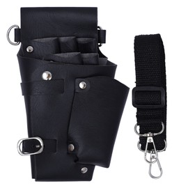 Healvian 1pc Hair Stylist Scissor Pouch Pu Barber Scissors Bag Stylish up Hairdressing Tools Organizer for Scissors Combs and Clips for Professionals Salons and Barbershops