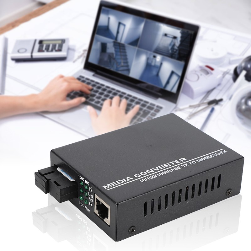 1000Mbps Ethernet Fiber Optic Media Transceiver Single Mode Converter
