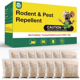 45PCS Mouse Repellent Pouches, Non-Toxic Peppermint Scent, Safe for Children