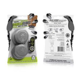 GorillaGlides CB503 2 Inch Furniture Sliders/Screw On Glide Floor Protectors (Set of 4 Glides) Large Furniture Feet Glides for Carpet and Hard Surface Sliding, Round