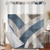 NAEMBCU No Hook Shower Curtain with Snap in Liner Set,
