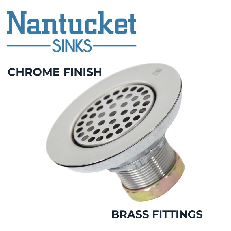 Nantucket Sinks 3 inch Utility Commercial Sink Grid Drain 4.5