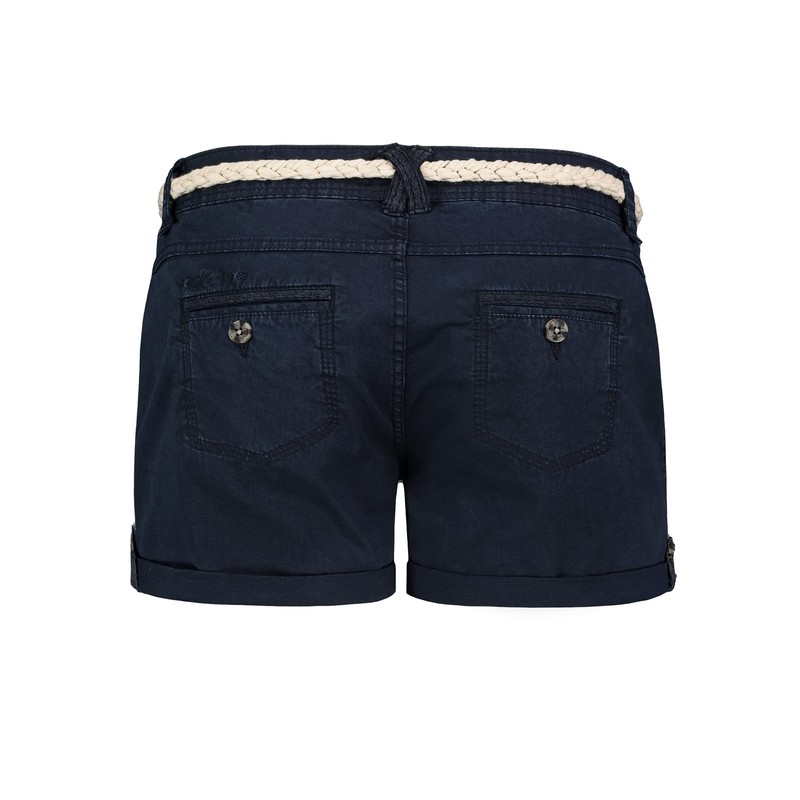 Eight2Nine Women's Chino Shorts with Braided Belt, dark blue
