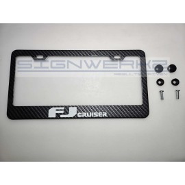 SIGNWERKZ Glowing FJ Cruiser Carbon Fiber Printed Stainless Steel license Plate Frame