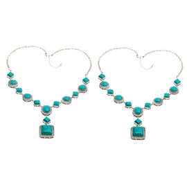 ABOOFAN 2pcs Neck Pendant Necklace for Women Vintage Alloy Chain Fashion Jewelry Decoration