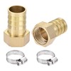 sourcing map Brass Barb Hose Fitting Connector Adapter 19mm Barbed