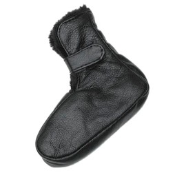 Genuine Leather Putter Blade Golf Club Headcover with Faux Fur Lining