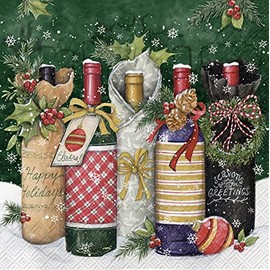 Boston International IHR Winter Holiday Christmas 3-Ply Paper Napkins, 20-Count Lunch Size, Winter Specials