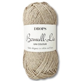 Frida's Wollhaus Drops 50 g Bomull-Lin Cotton Blend Yarn Knitting Crochet Wool Yarn 9 Colours (03 | Sand)