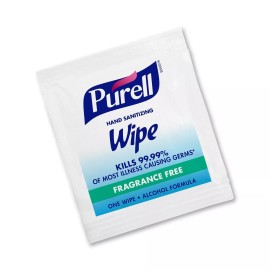 Purell (9022-10)  Hand Sanitizing Wipe, Ethyl Alcohol, 100 Ct