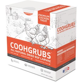COOHGRUBS Dried Black Soldier Fly Larvae for Chickens, High-Calcium 85X More Than Mealworms Bird Treats, 10-lb Box