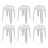 Ponpong 18.7 Inch Plastic Stack Backless Stools, Classroom Stackable Stools,