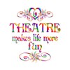 CafePress Theatre More Fun Round 4" MDF Holiday Ornament